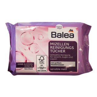 Balea Reinigungstücher Mizellen-Reinigungstücher (25 St, 1 Packung)