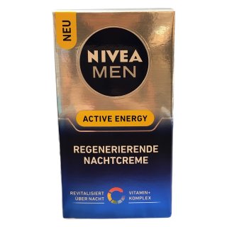 NIVEA MEN Nachtcreme Active Energy Regenerierend (50 ml, Flasche)