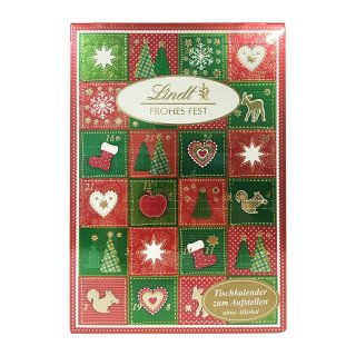 Lindt Adventskalender Mini-Tisch-Kalender Frohes Fest Doppelpack (2x115g)