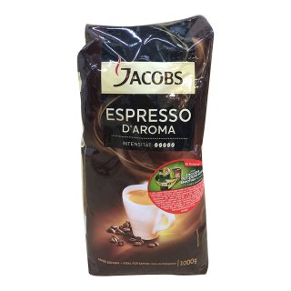 Jacobs Kaffee, Espresso Daroma Intensität (1kg, Beutel), 1er Pack