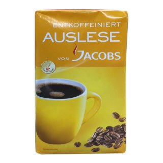 Jacobs Auslese Kaffe entkoffeniert (500 g, Packung)