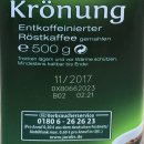 Jacobs Krönung Kaffee entkoffeiniert (500g, Packung)