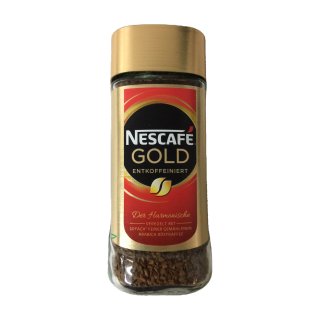 Nescafé Gold Entkoffeiniert löslicher Kaffee Der Harmonische (200g Glas)
