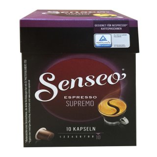 Senseo Capsules Kaffeekapseln Espresso Supremo (10 St, Packung)