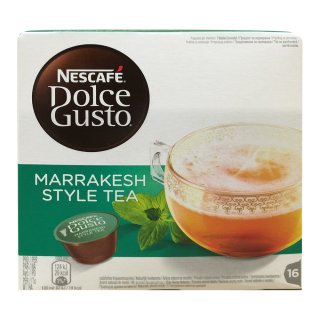 Nescafé Dolce Gusto Marrakesh Style Tea, Grüntee mit Pfefferminz (16 Kapseln, Packung)