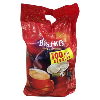 Melitta Kaffe Pads Bistro, kräftig und aromatisch (100 Pads, Beutel)