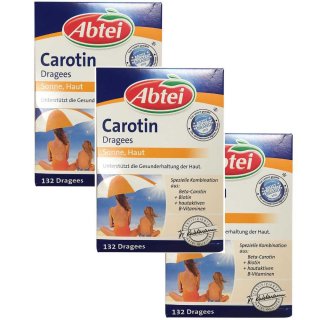Abtei Carotin Dragees Sonne, Haut 3er (3 Packungen mit je 132 St.)