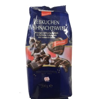 Schulte Lebkuchen Weihnachtswelt in zartbitter Schokolade (200g Beutel)