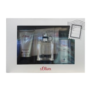 s.Oliver Men Geschenkset (Shower Gel & Shampoo 75ml, Eau de Toilette 30ml & Deodorant Spray 50 ml)