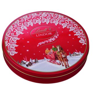 Lindt Lindor Milchkugeln in Nostalgie Runddose (350g...