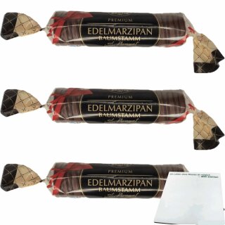 Zentis Edel Marzipan Baumstamm mit Nougat 3er Pack (3x100g Packung) + usy Block
