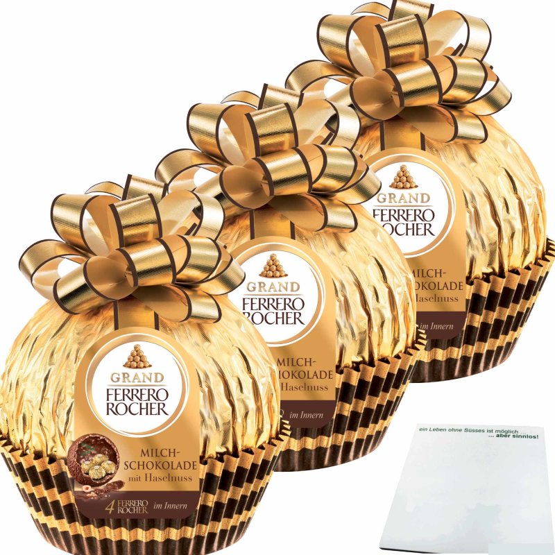 Ferrero MEGA Grand Rocher XXXXL Schatzkugel mit 4 Rocher 3er Pack (3x