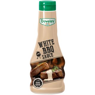 Develey white BBQ Sauce rauchig im Geschmack 1er Pack (1x250ml Flasche)