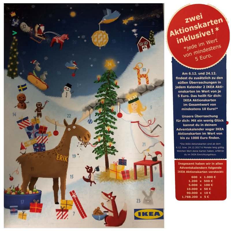Ikea Adventskalender Pralinen Mit Guthabenkarte