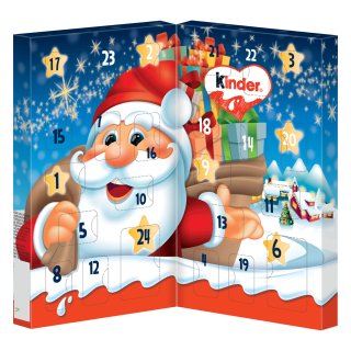 Ferrero Kinder Mix Tisch-Adventskalender Motiv: Weihnachtsmann (127g)