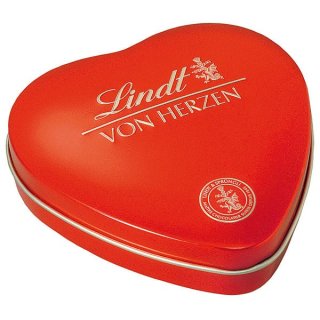 Lindt Schokolade "von Herzen" (30g Herz-Metalldose)