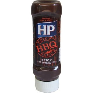 Heinz HP Spicy Hot Woodsmoke scharf & rauchig BBQ Sauce (400ml Flasche)