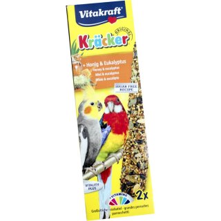 Vitakraft Honig & Eukalyptus Kräcker, Zuckerfrei,  2 pro Packung