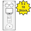 Brillenputztuch der Marke usy (5 x 10 Stck. feuchte...