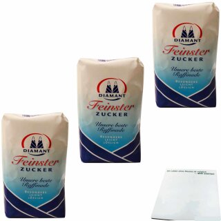 Diamant Feinster Zucker 3er Pack (3x1kg Packung) + usy Block