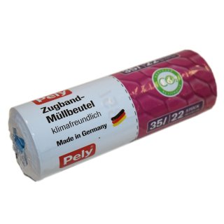 Pely Zugband-Müllbeutel, 22 Beutel á 35 Liter