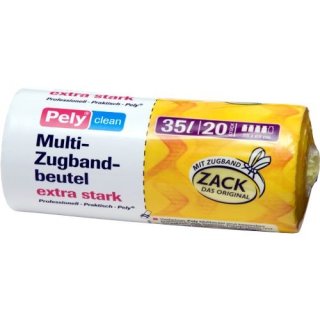 Pely Multi-Zugbandbeutel, 20 Beutel á 35 Liter