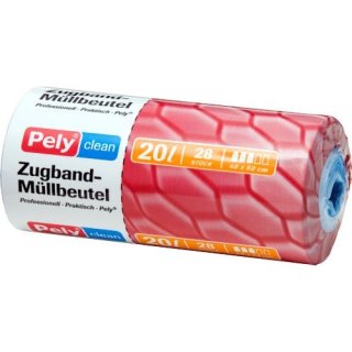 Pely Zugband-Müllbeutel, 28 Beutel á 20 Liter
