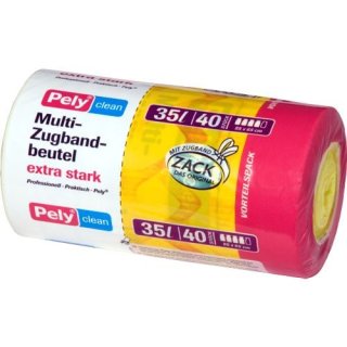 Pely clean Multi-Zugbandbeutel, 35 Liter, 40 Stück Vorteilspackung