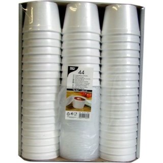 Suppenbecher, EPS "To Go" 300 ml, weiss mit Deckel transluzent (44 Stück Packung)