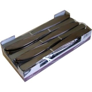 50 Plastik-Messer im metalldesign (metallisiert) ca. 20 cm