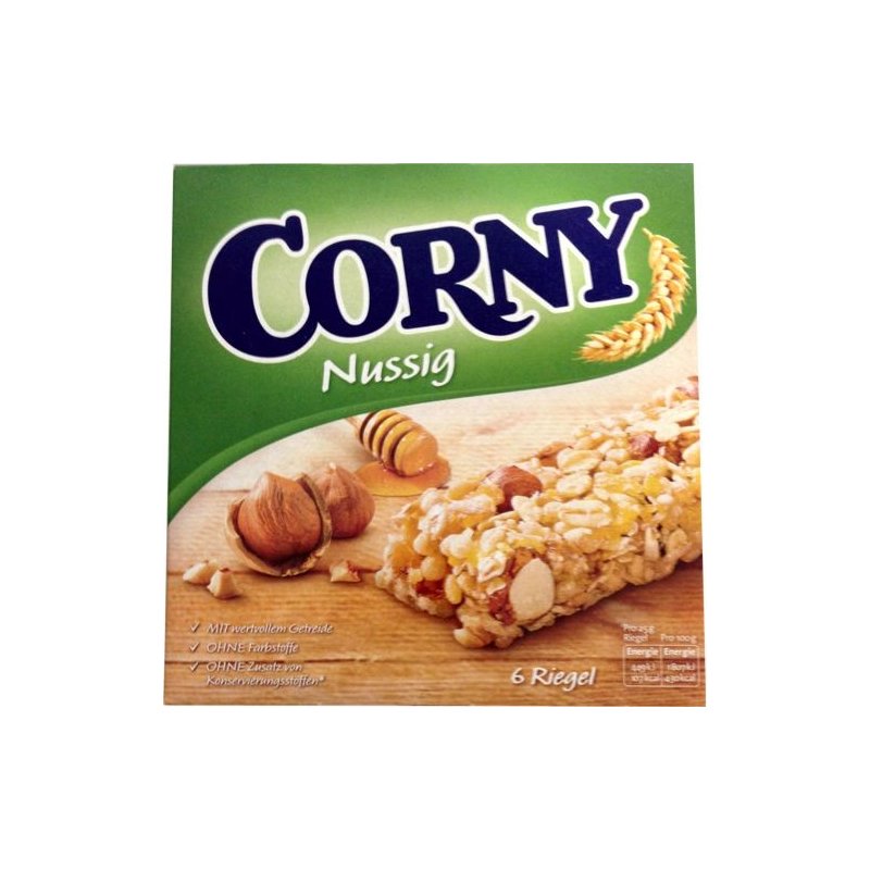Corny Müsliriegel Nussig (6 Riegel mit ca. 25g)