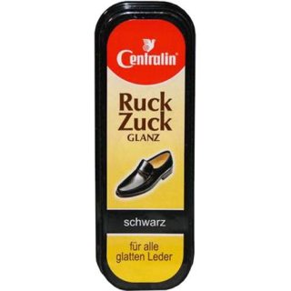 Centralin Ruck-Zuck-Glanzschwamm, für alle glatten Leder, schwarz