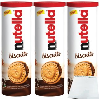 nutella biscuits 3er Pack (3x166g Rolle) + usy Block