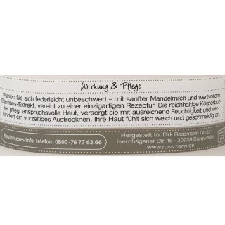 Wellness & Beauty Krperbutter mit Mandelmilch & Bambus- Extrakt 200m