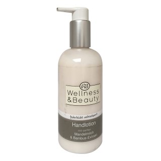 Wellness & Beauty Handlotion mit Mandelmilch & Bambus- Extrakt 250ml