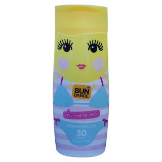 Sundance Sonnenmilch LSF30 Hoch mit Bikini Design #SunnyUmDieWelt (200ml Flasche)