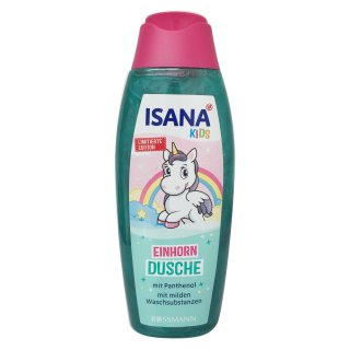 Isana Kids EINHORN Dusche mit Panthenol, milden, Waschsubstanzen 300ml Flasche