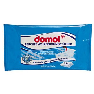 domol feuchte WC-Reinigungstücher 15St