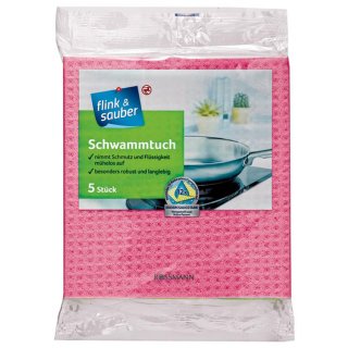 flink & sauber Schwammtuch 5St