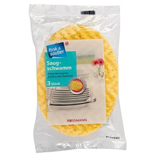 flink & sauber Saugschwamm 3St