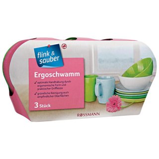 flink & sauber Ergoschwamm 3St