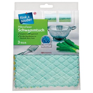 flink & sauber Mikrofaser Schwammtuch 10St