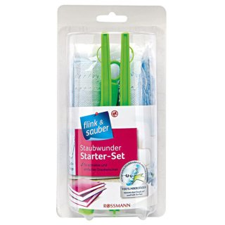 flink & sauber Staubwunder Starter-Set 1Griff + 4 Bezüge