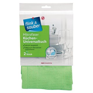 flink & sauber Microfaser Küchen-Universaltuch 2St