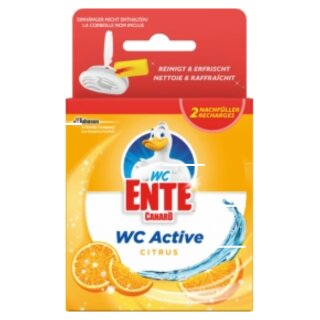 WC-Ente Duftstein WC Active 3in1 Citrus Nachfüller (2x40g Packung)