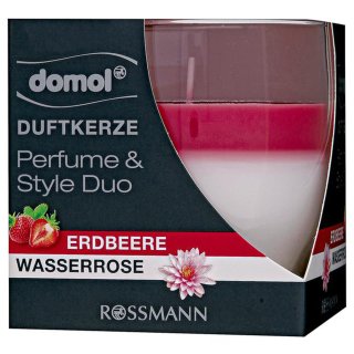 domol Duftkerze Perfume & Style Duo Erdbeere & Wasserrose 150g 1St