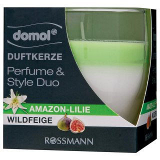 domol Duftkerze Perfume & Style Duo Amazon-Lilie & Wildfeige 150ml 1St