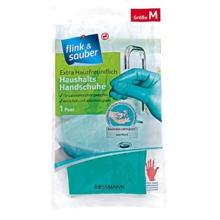 flink & sauber Haushalts Handschuhe extra hautfreundlich, Gr. M 1 Paar