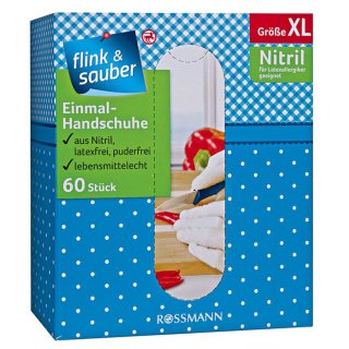 flink & sauber Einmal Handschuhe Gr. XL  60St