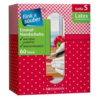 flink & sauber Einmal Handschuhe Gr. S  60St